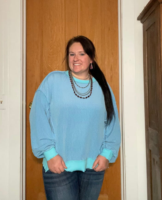 Patty Ribbed Oversize Top