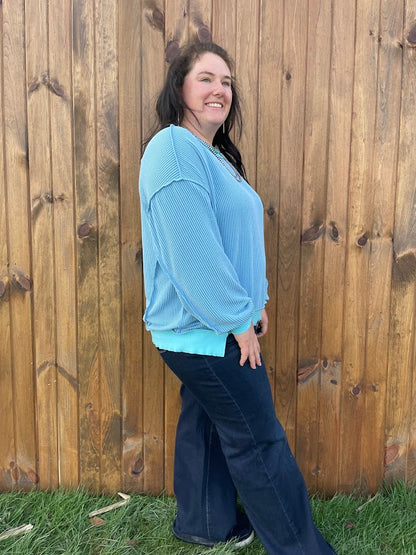 Patty Ribbed Oversize Top