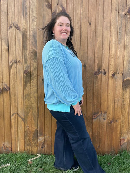 Patty Ribbed Oversize Top